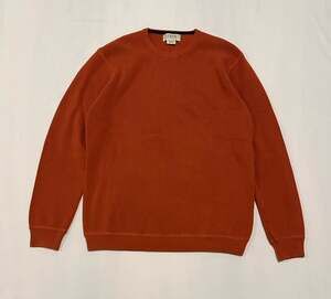 J. Crew Crew Neck Pullover 100% Cotton Heavyweight Sweater Orange Men’s Medium